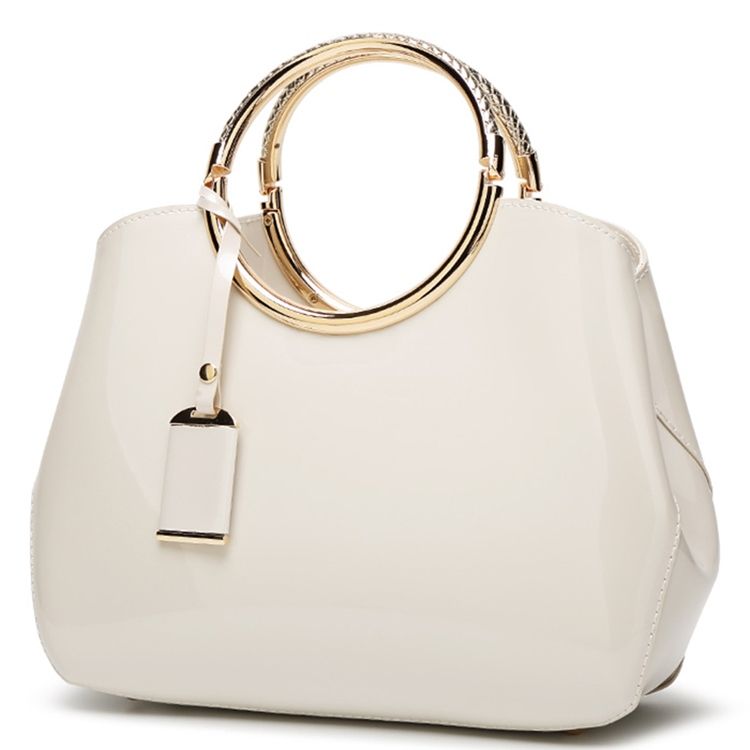 Stereotype Shiny Patent Leather Handbag