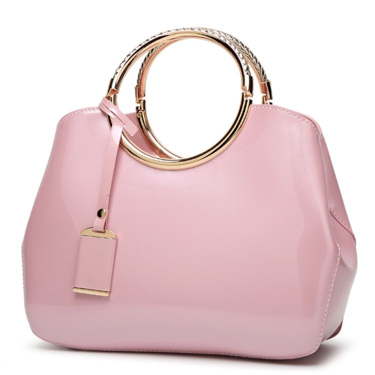 Stereotype Shiny Patent Leather Handbag