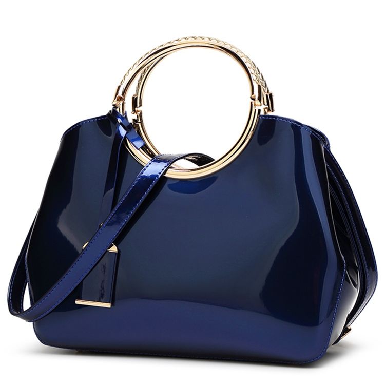 Stereotype Shiny Patent Leather Handbag