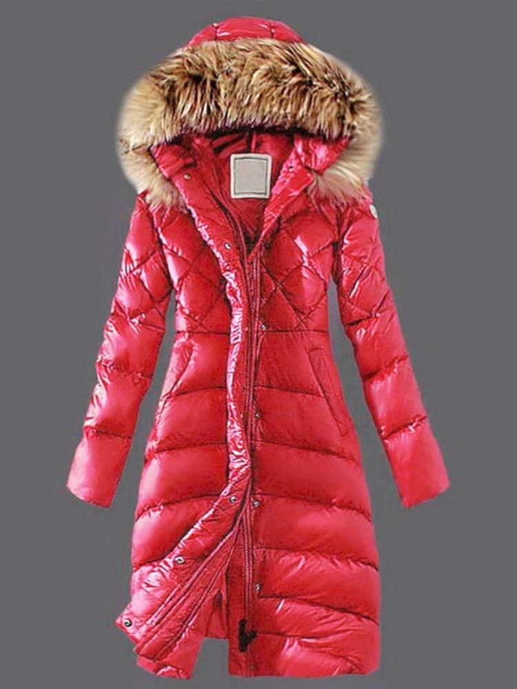 Faux Fur Hooded Long Warm Thicken Dame Winter Coat