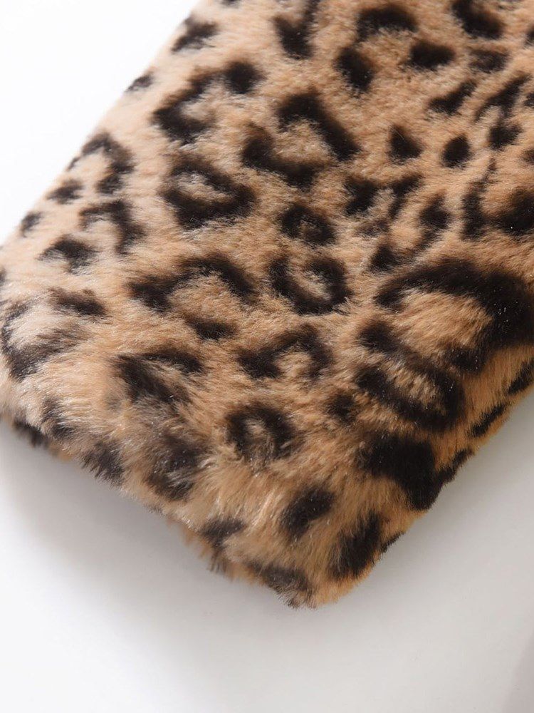 Kvinner Loose Leopard Sexy Langermet Frakk