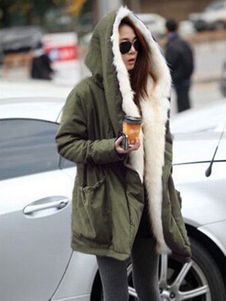 Military Winter Casual Outdoor Hoodie Trench Parkas Dame Overcoat