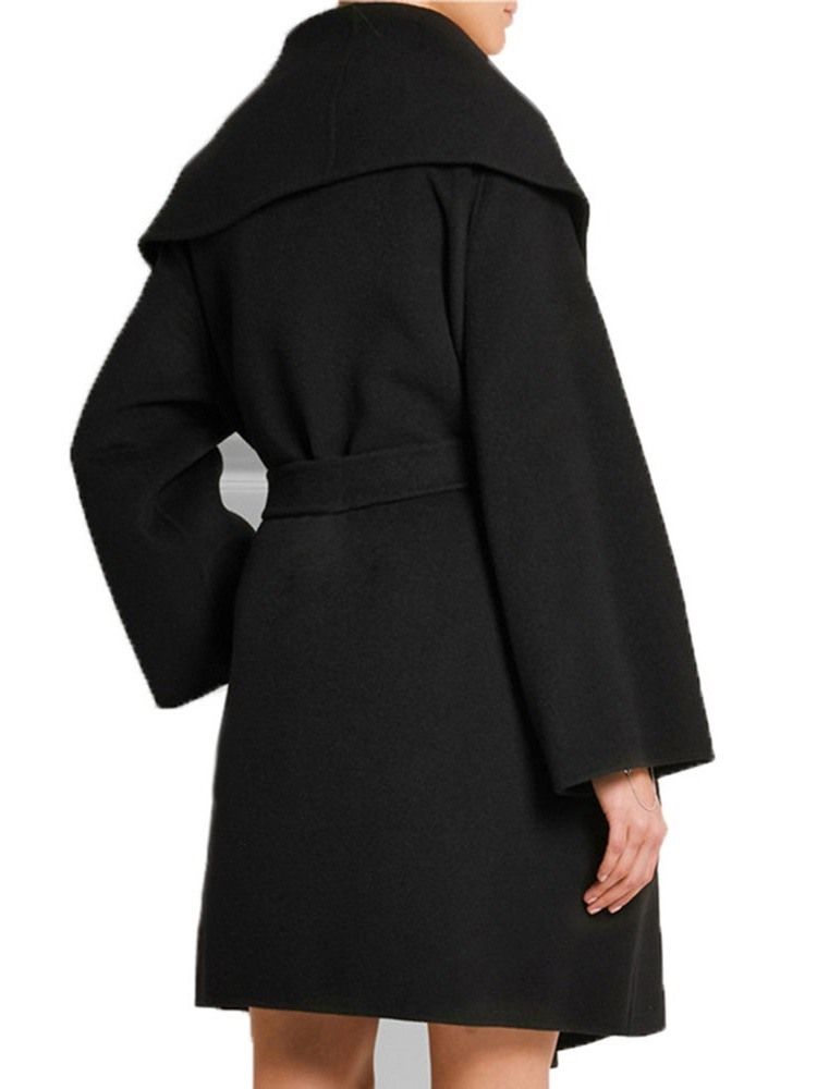 Regular Loose Mid-length Overcoat For Kvinner