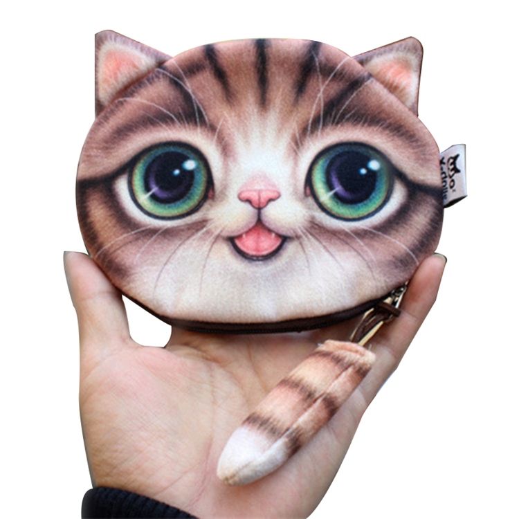 3d Kitty Shape Mini Wallet