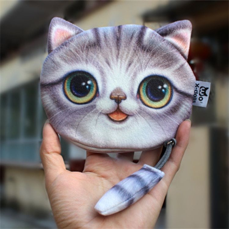 3d Kitty Shape Mini Wallet