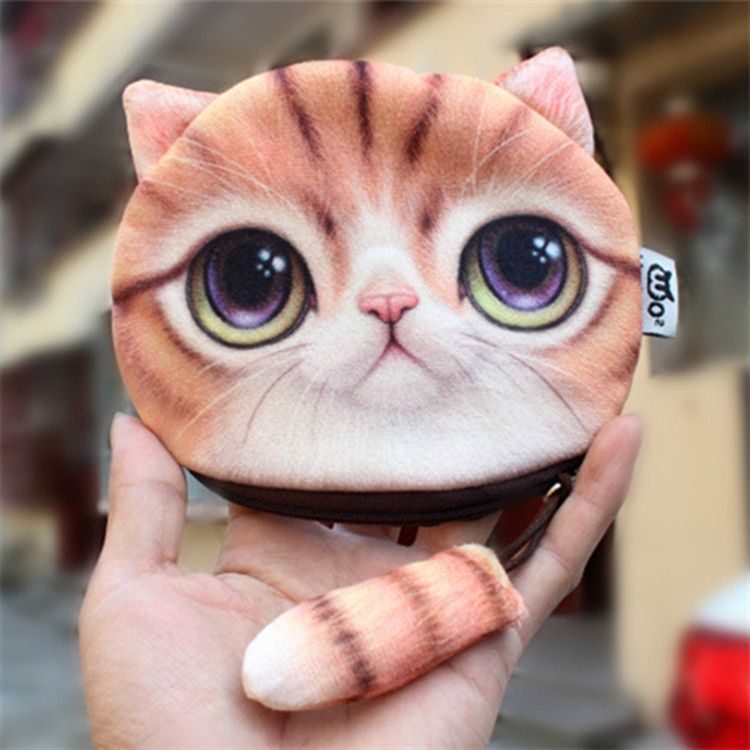 3d Kitty Shape Mini Wallet