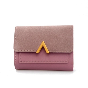 Color Block Magnetic Snap Wallet