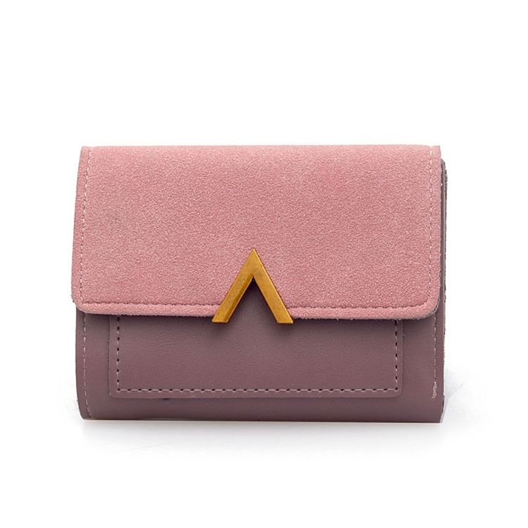 Color Block Magnetic Snap Wallet