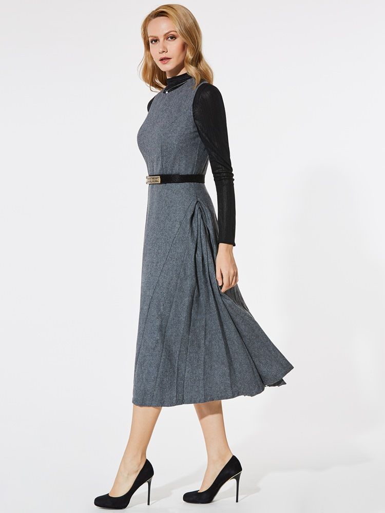 Kvinner Mid-calf A Line Maxi Kjole