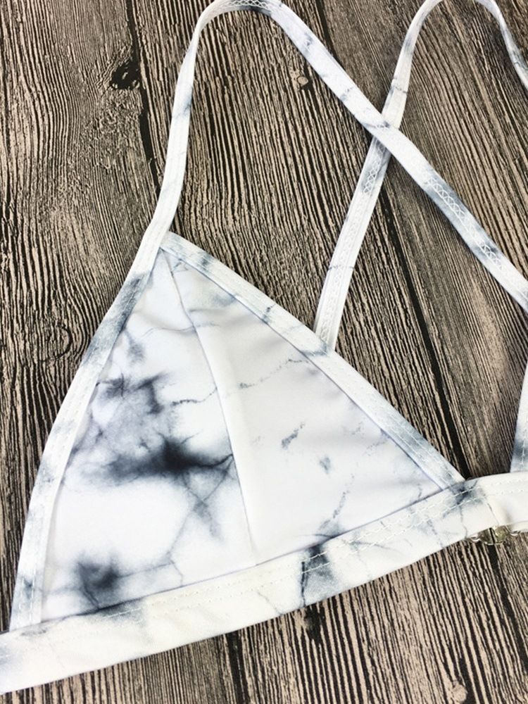 Bikinisett For Kvinner Print Beach Look Badetøy