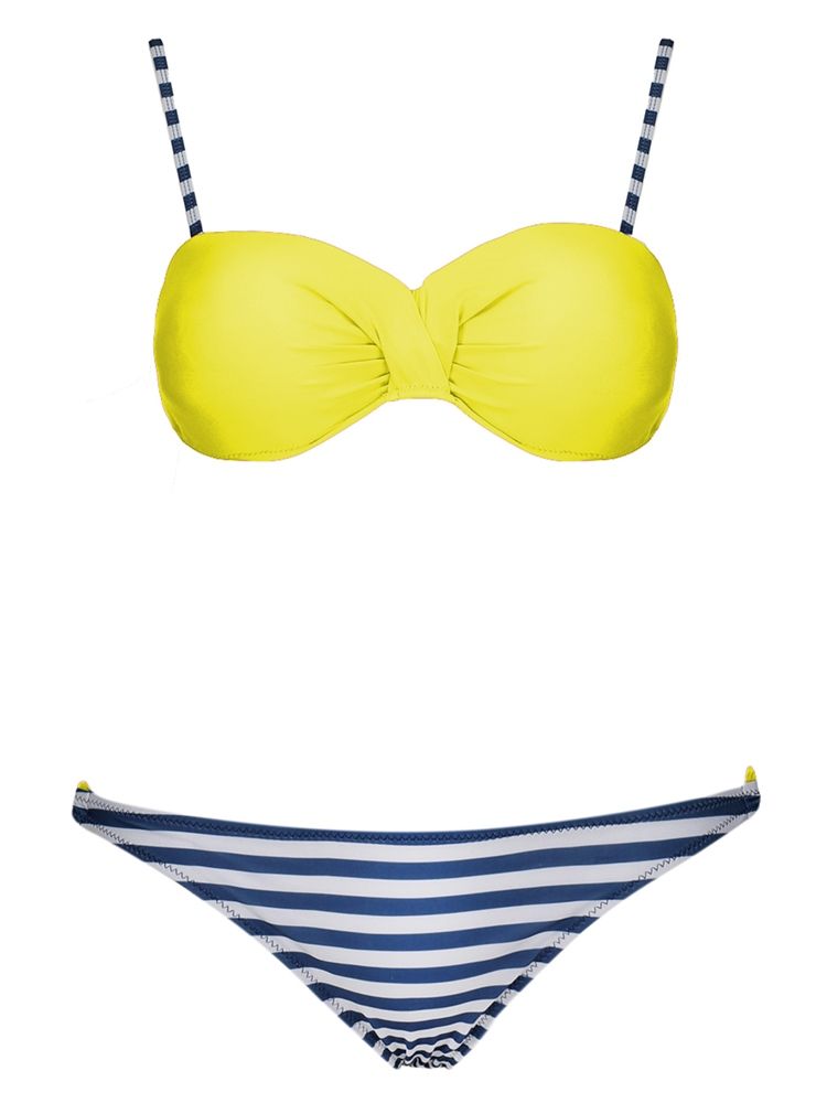 Damemote Stripe Bikinisett