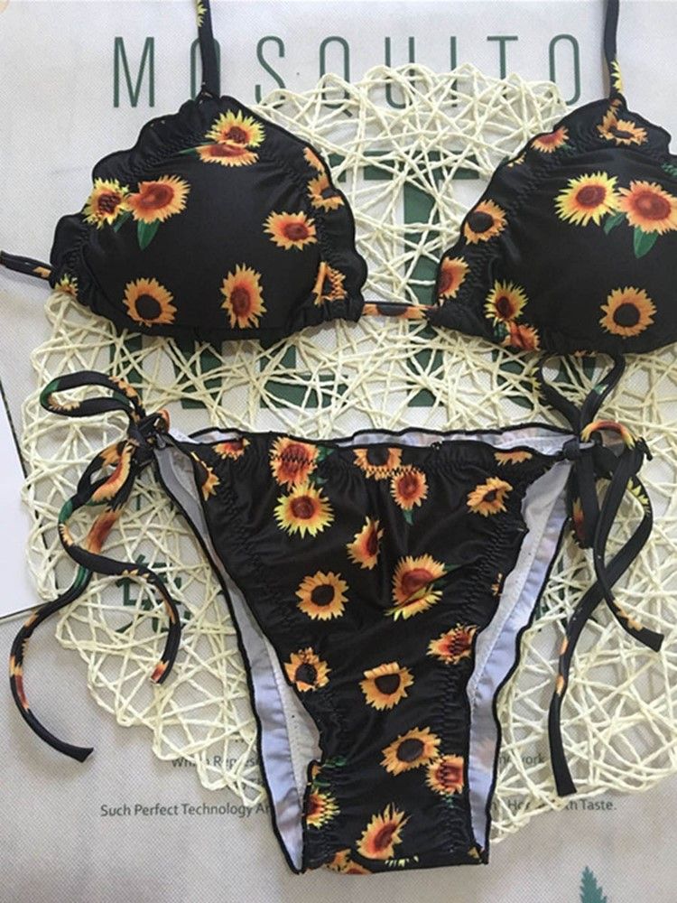 Kvinner Europeisk Trykk Sexy Bikini