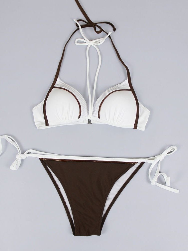 Sexy Plain Bikini Set Badetøy For Kvinner