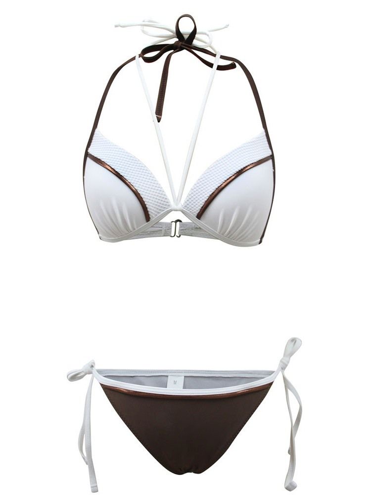 Sexy Plain Bikini Set Badetøy For Kvinner