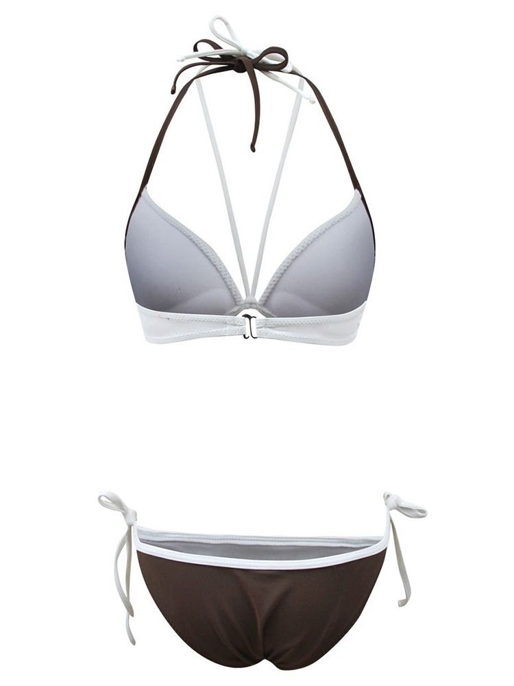 Sexy Plain Bikini Set Badetøy For Kvinner