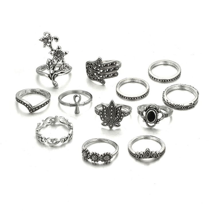 E-plating Floral Vintage Birthday Female Rings