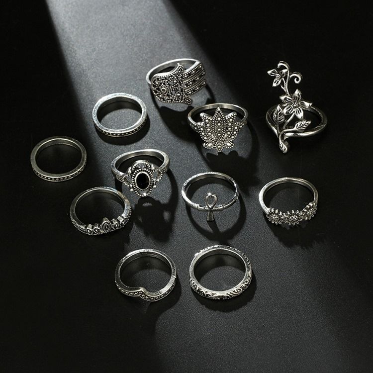 E-plating Floral Vintage Birthday Female Rings