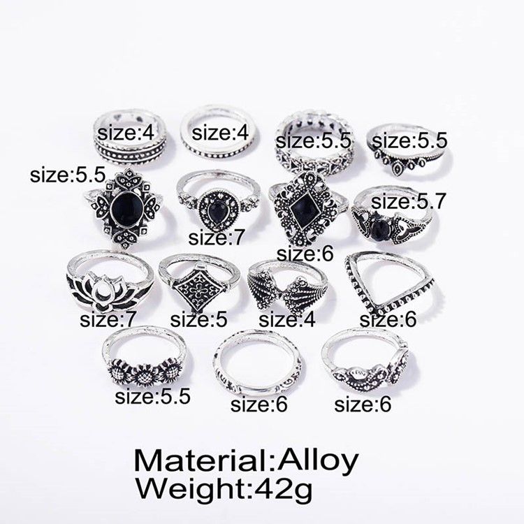 Vintage Alloy Dame Holiday Rings