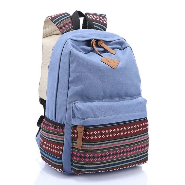 Canvas Floral Zipper Dame Backpack