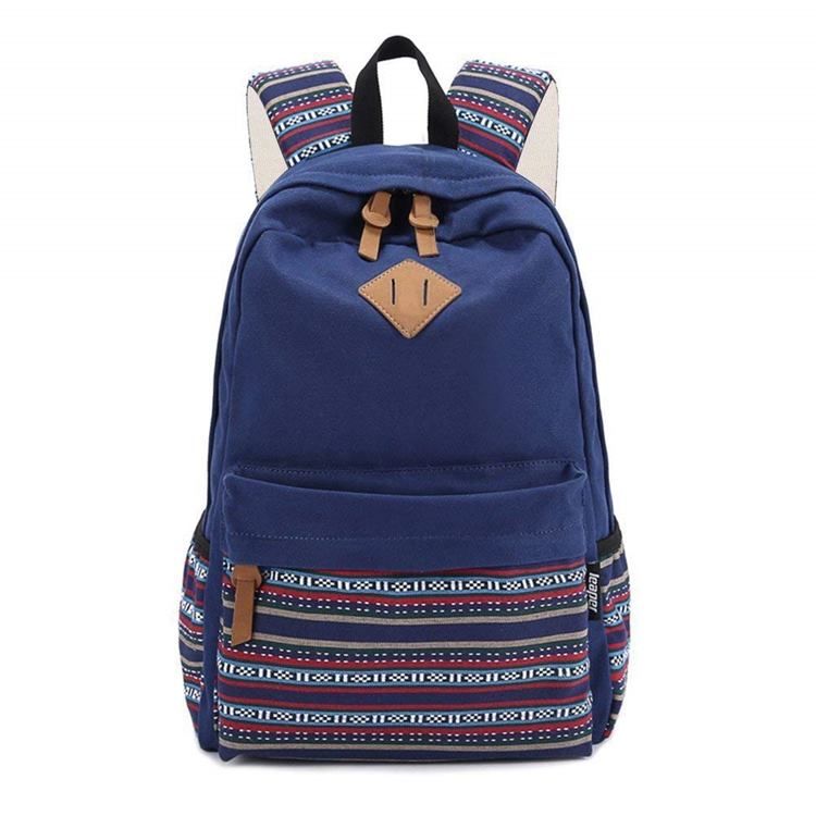 Canvas Floral Zipper Dame Backpack