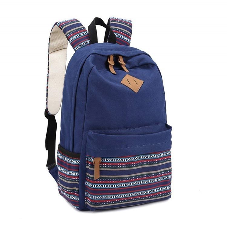 Canvas Floral Zipper Dame Backpack