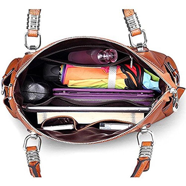 Fashion Leather Belt Decorated Handbag