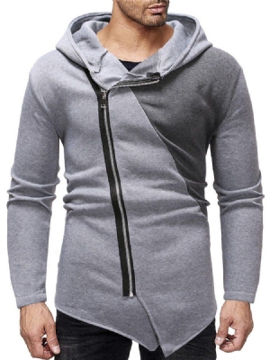 Color Block Zipper Cardigan Casual Slim Slim Hoodies For Menn