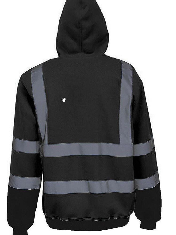 Fleece Pullover Stripe Fall Hettegensere For Menn