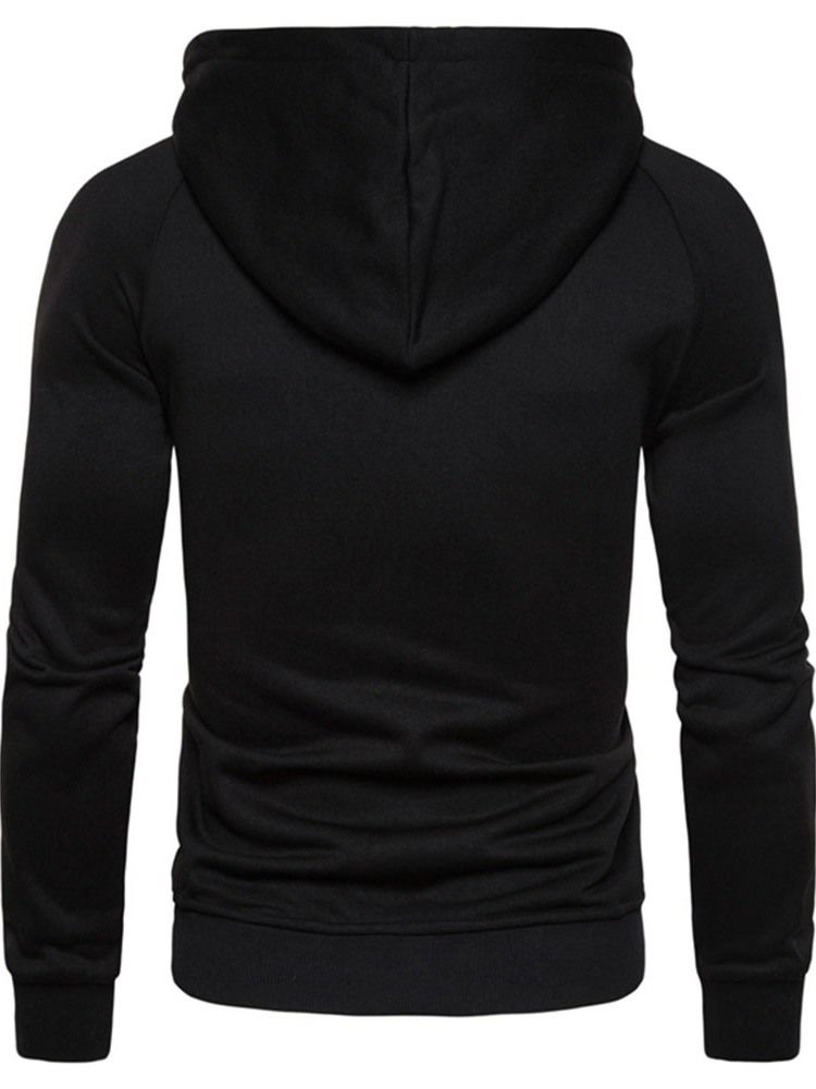 Glidelås Vanlig Cardigan Slim Hoodies For Menn