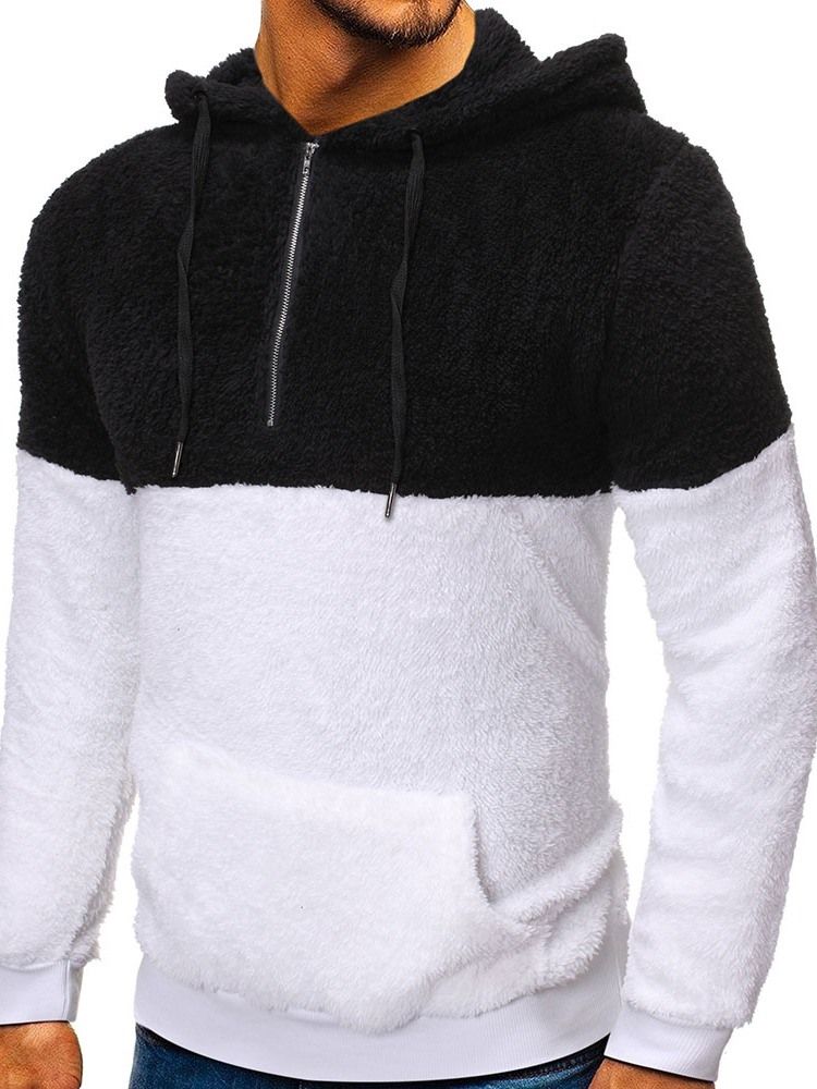 Pullover Pocket Fleece Casual Hettegensere For Menn