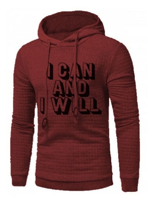 Pullover Print Letter Hooded Herre Slim Hoodies