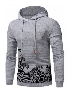 Pullover Print Slim Hoodies For Menn