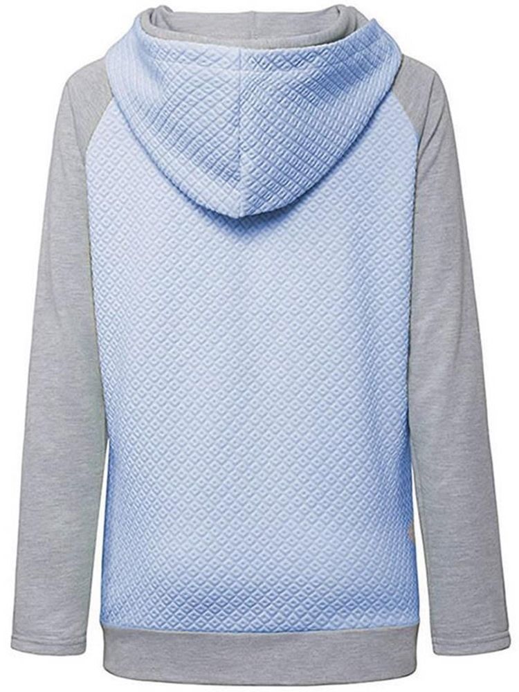 Raglan Ermet Letter Hood Print-hettegensere For Kvinner