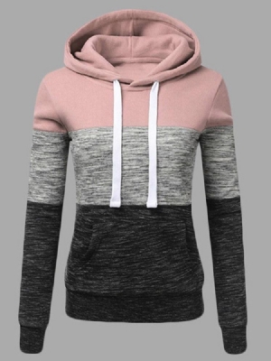 Regular Color Hood Hoodie Med Hette For Kvinner