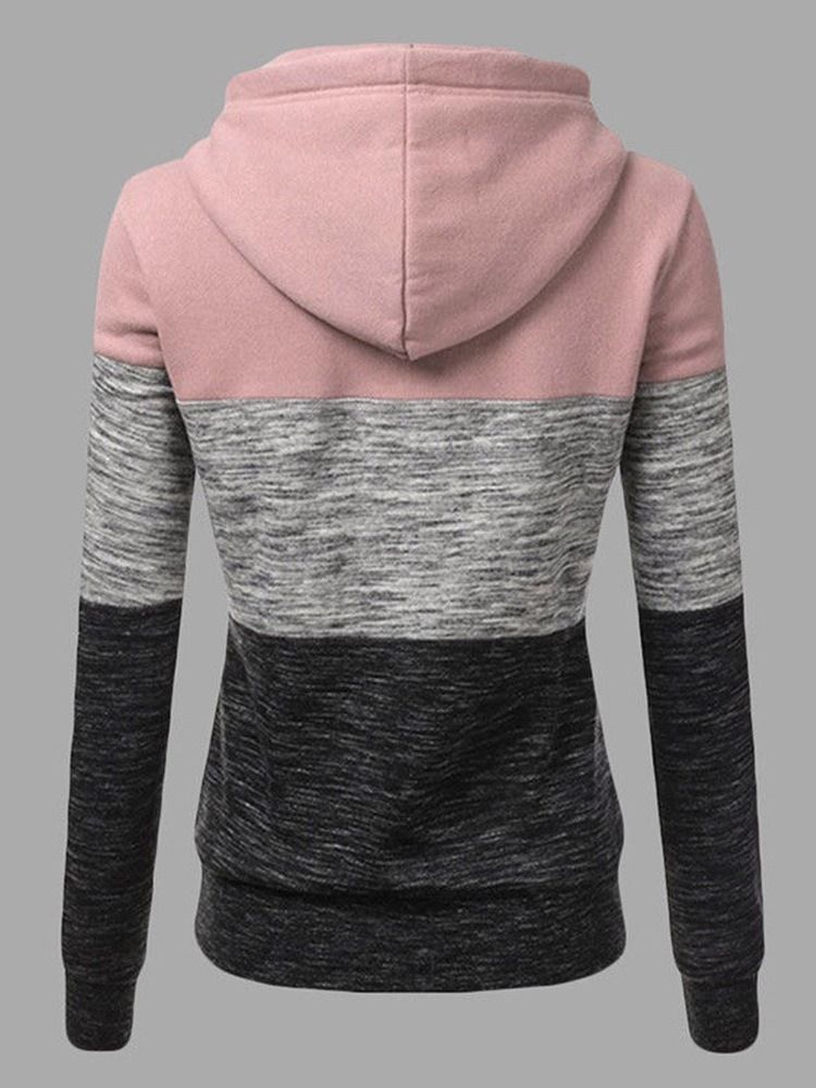 Regular Color Hood Hoodie Med Hette For Kvinner