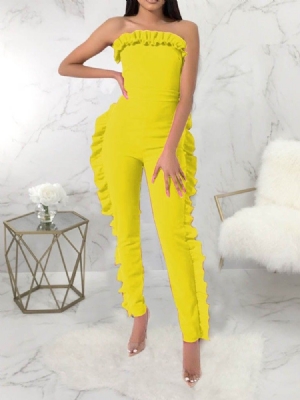 Bowknot Plain Full Length Skinny Jumpsuit For Kvinner