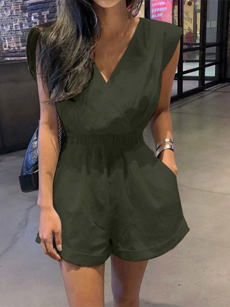 Shorts Fashion Backless Straight Dame Slim Jumpsuit