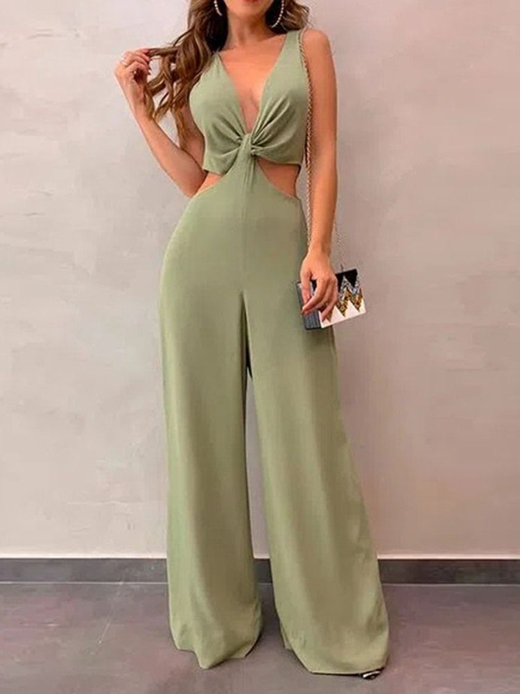 Vanlig Full Lengde Sexy Kvinners Slank Midje Jumpsuit