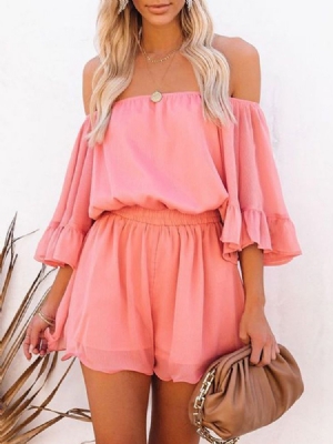 Western Plain Shorts Loose Straight Dame Jumpsuit