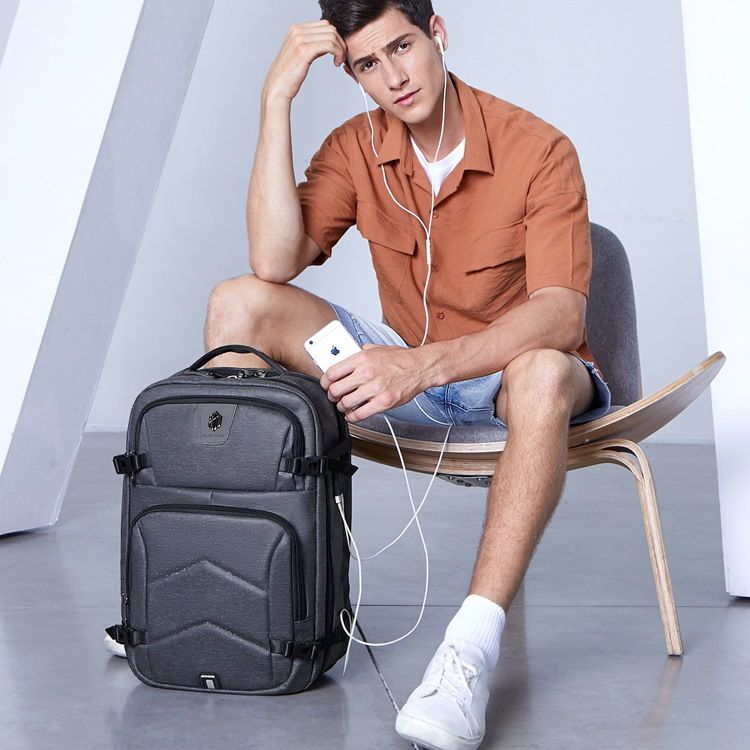 European Nylon Plain Backpack Laptop Bags