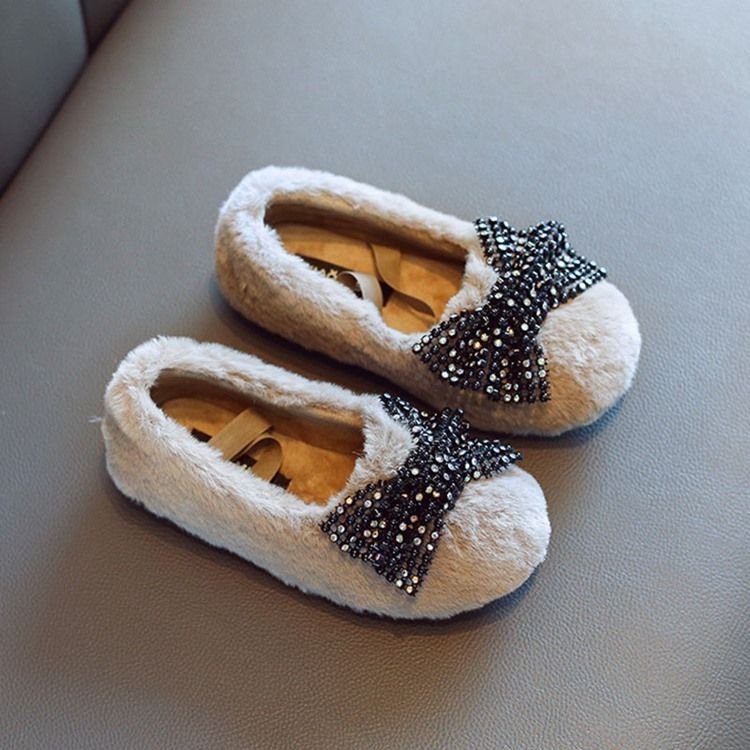 Bow Round Toe Princess Baby Winter Shoes