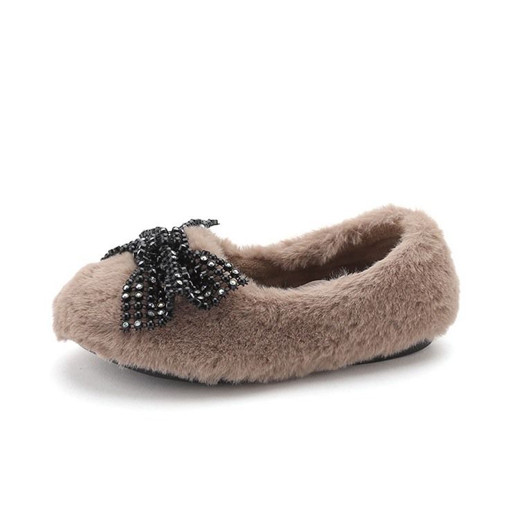 Bow Round Toe Princess Baby Winter Shoes