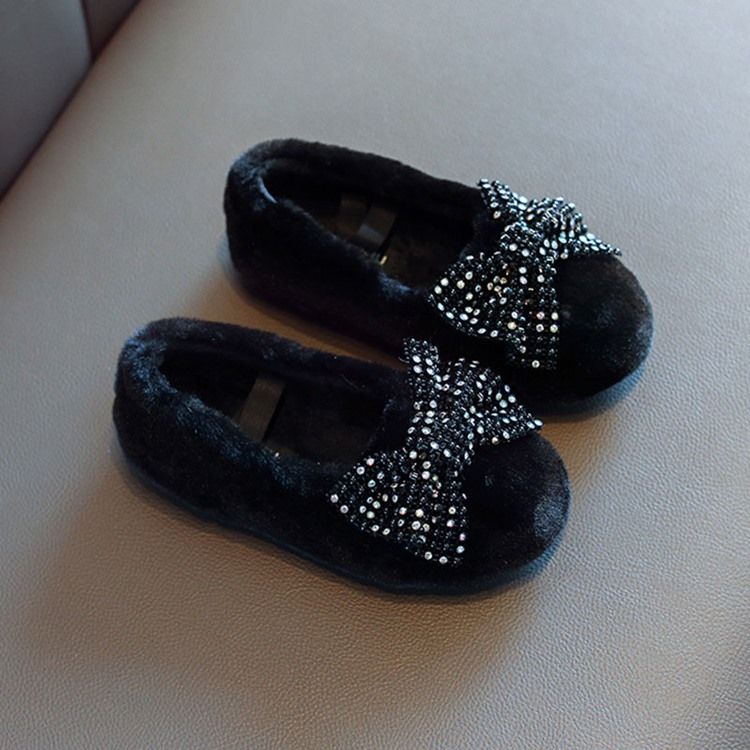 Bow Round Toe Princess Baby Winter Shoes