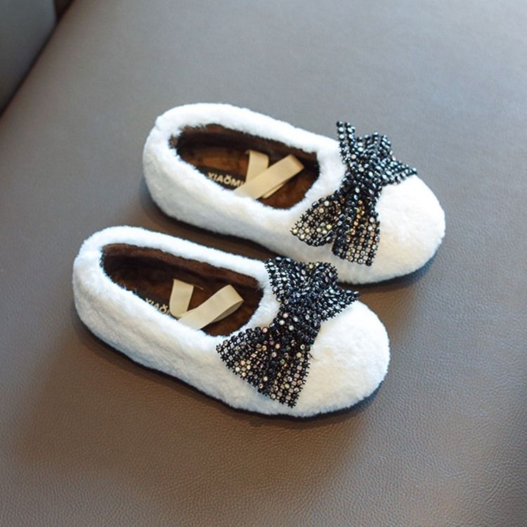 Bow Round Toe Princess Baby Winter Shoes