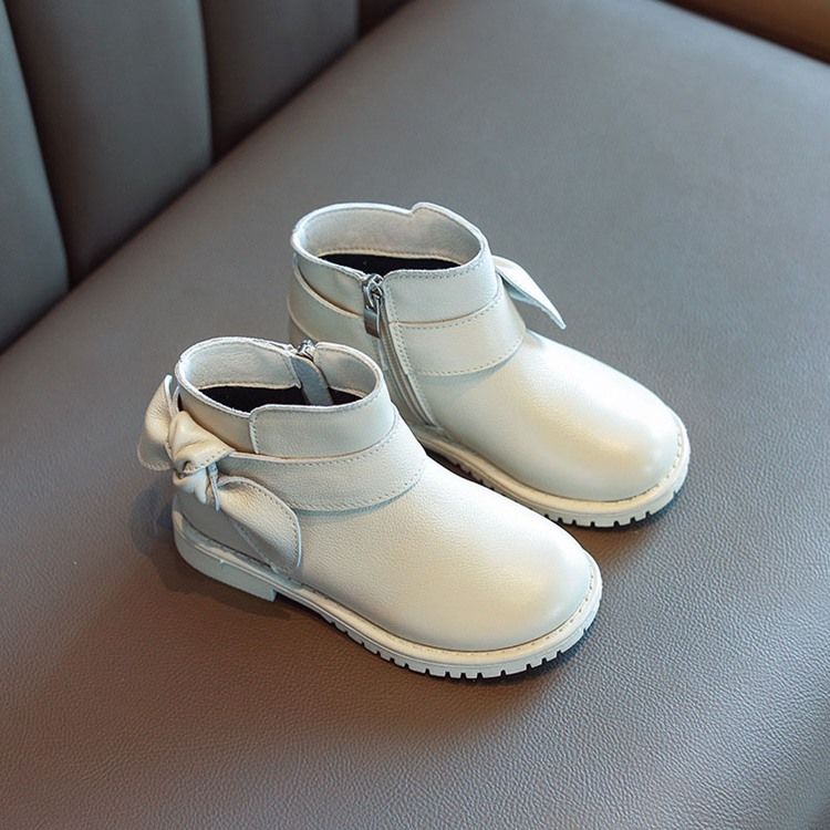 Bow Side Zipper Baby Boots