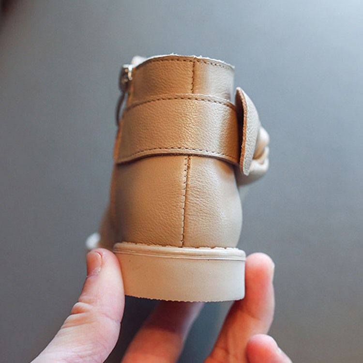 Bow Side Zipper Baby Boots