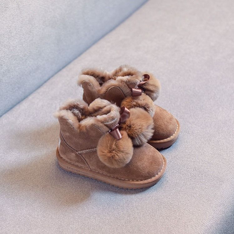 Bow Slip-on Baby Snow Boots