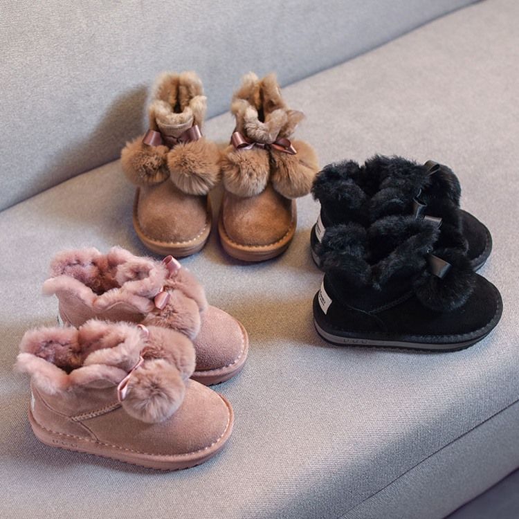 Bow Slip-on Baby Snow Boots