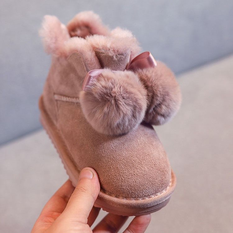 Bow Slip-on Baby Snow Boots