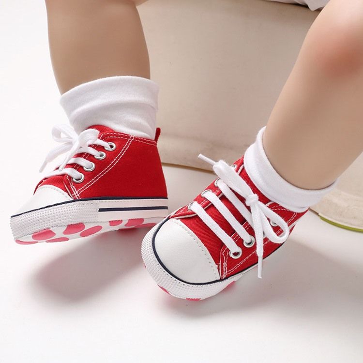 Candy Color Lace-up Baby Shoes